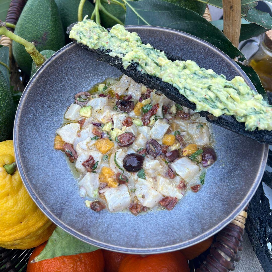 Ceviche de loup de mer aux agrumes