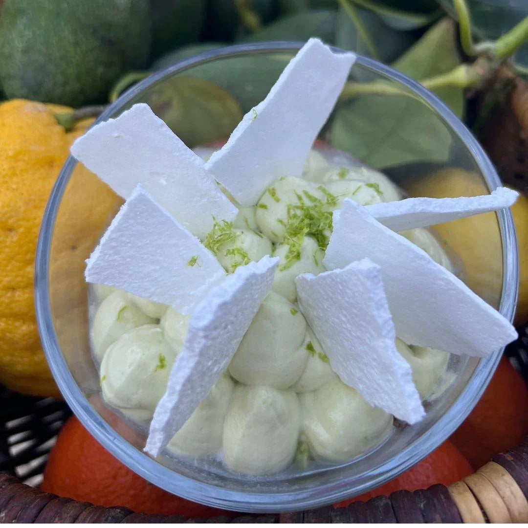 Pavlova à l'avocat et onctueux au citron de Menton IGP