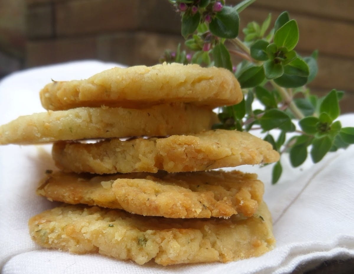 Biscuits salés au  thym,  parmesan et Citron