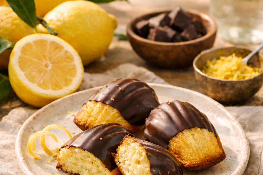 Madeleine agrume chocolat Maison Gannac citron de Menton