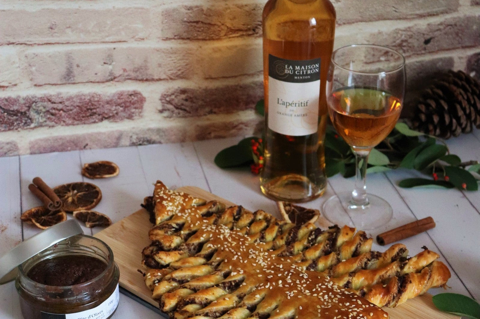 Sapin de Noël à la pâte d'olives au Citron de Menton IGP