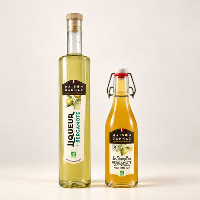 Offre duo à la bergamote bio : Sirop & Liqueur