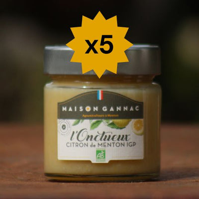 Pack de 5 : L'Onctueux Bio de Citron de Menton