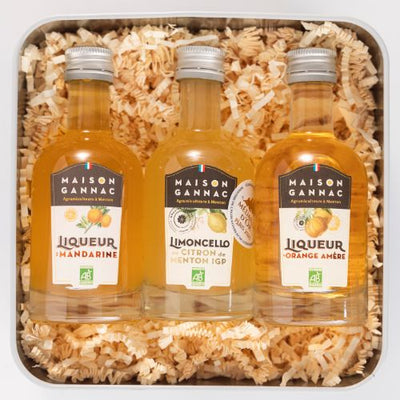 Trio de liqueurs (Limoncello, Orange Amère, Mandarine)