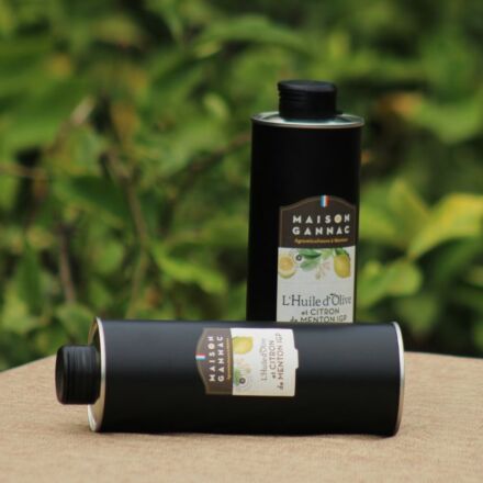 Offre spéciale - 2 bidons d'huile d'olive au Citron de Menton 50 cl