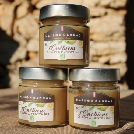 3 pots : L'Onctueux Bio de Citron au Menton